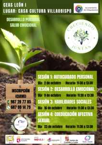 TALLER «CRECIENDO JUNTAS» DE DESARROLLO PERSONAL Y SALUD EMOCIONAL.