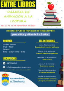 ENTRE LIBROS Talleres de animación a la lectura y cuentacuentos