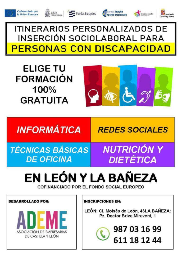 ITINERARIOS PERSONALIZADOS DE INSERCIÓN SOCIOLABORAL PARA PERSONAS CON DISCAPACIDAD