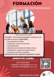 TALLERES GRATUITOS PARA MUJERES EMPRENDEDORAS